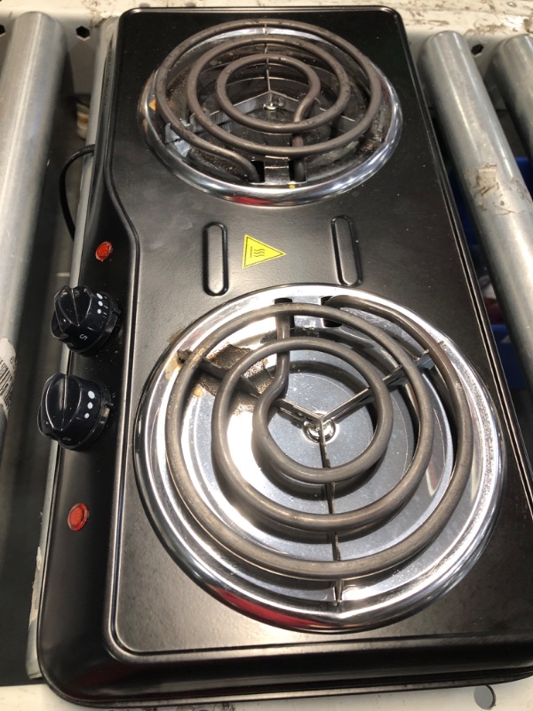 Photo 2 of (used)(dirty)(see images)Ovente Electric Double Coil Burner 6 & 5.75 Inch Hot Plate Cooktop with Temperature Control