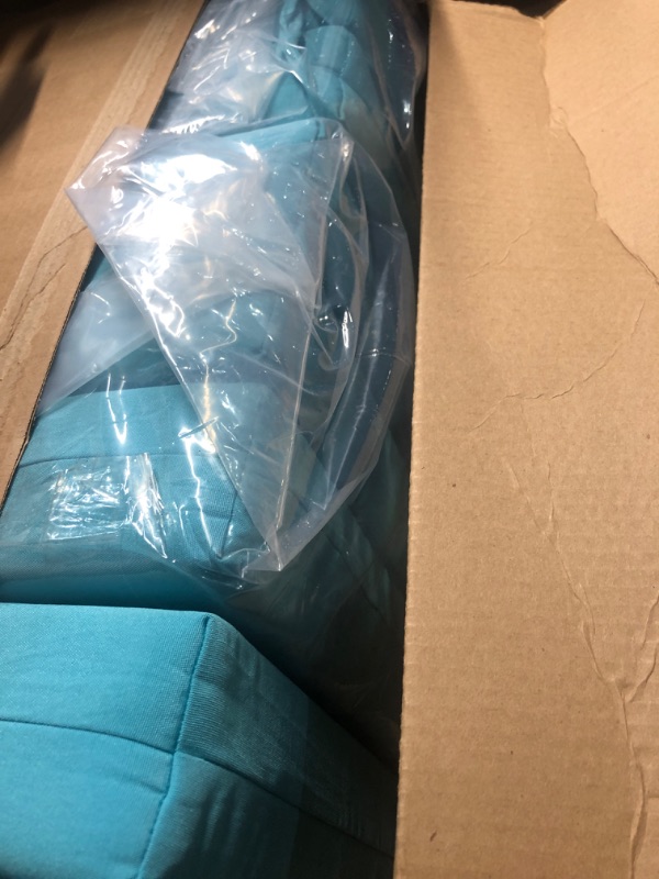 Photo 1 of LOVTEX Outdoor Chair Cushions Set of 6, Outdoor Patio Chair Cushions with Ties,Waterproof Chair Cushions for Outdoor Furniture, 18.5 x 16 x 3 inch, Teal Teal 18.5x16x3|6 Pack