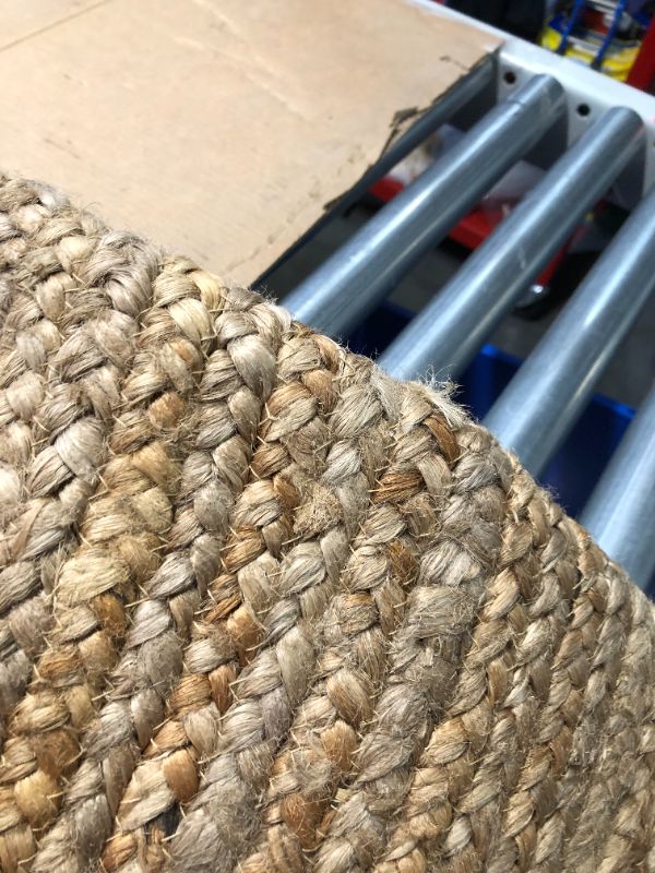 Photo 3 of ***USED - FRAYED - NO PACKAGING - DIRTY - SEE PICTURES***
Jute Braided Rug, 8' Round Natural, Hand Woven Reversible Rugs for Kitchen Living Room Entryway, 8 Feet Round