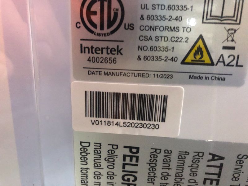 Photo 6 of ***USED - POWERS ON - UNABLE TO TEST FURTHER - LIKELY MISSING PARTS***
Airo Comfort Portable Air Conditioner 14,000 BTU for Room up to 700 Sq. Ft, Portable AC Unit, Dehumidifier & Fan, Installation Kit & Remote Control included