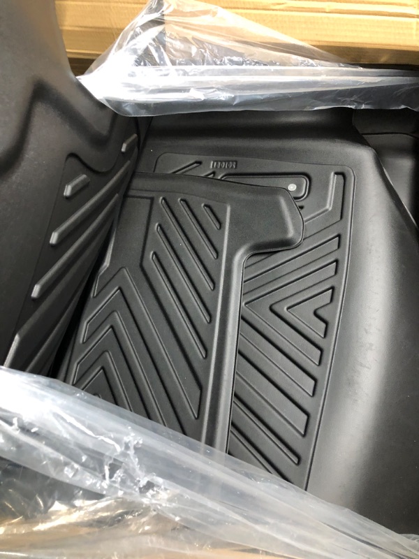 Photo 2 of YITAMOTOR Floor Mats 3 Row Compatible With 2013-2020 Nissan Pathfinder/2013 Infiniti JX35/2014-2020 Infiniti QX60, Unique Black TPE All-Weather Guard Includes 1st 2nd and 3rd Row Full Floor Liners Set 1st & 2nd & 3rd