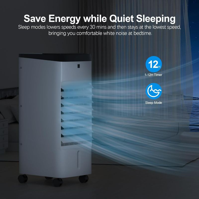 Photo 4 of (READ FULL POST) Portable Air Conditioners, 4-IN-1 Indoor Air Conditioner No Venting Required for Bedroom, AC Portable Ventless Air Conditioner for Room, Stand Up Windowless Air Conditioner, Evaporative Air Cooler