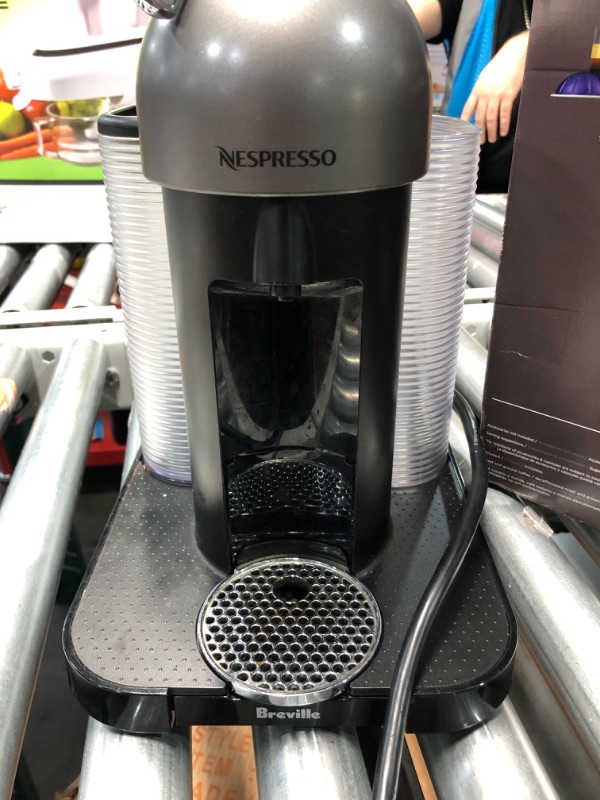 Photo 3 of ***NON-REFUNDABLE, PARTS ONLY, DAMAGED***
Nespresso Vertuo Chrome Coffee Maker and Espresso Machine by Breville