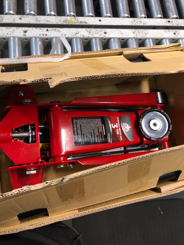 Photo 2 of Jack Boss Floor Jack 3 Ton Capacity Fast Lift Service Jack Steel Heavy Duty Hydraulic Car Jack 3 Ton RED