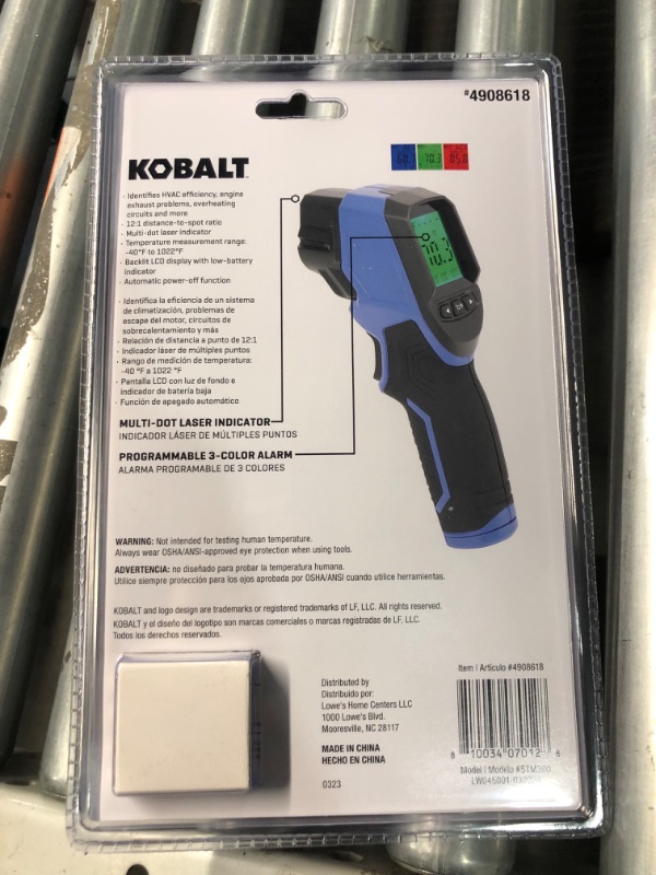 Photo 2 of ***2 Pack ***Kobalt 12:1 Digital LCD Display Temperature Alarm Infrared Thermometer