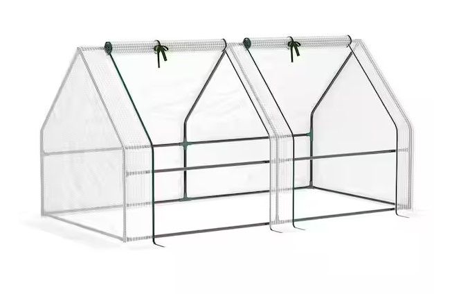 Photo 1 of **NON-REFUNDABLE, MISSING PARTS** Outsunny 71 in. W x 36 in. D x 36 in. H Steel Portable Mini White Greenhouse