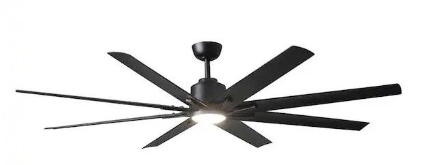 Photo 1 of ***USED FOR PARTS ONLY*** Kensgrove II 72 in. Smart Indoor/Outdoor Matte Black Ceiling Fan with Remote Included Powered by Hubspace
