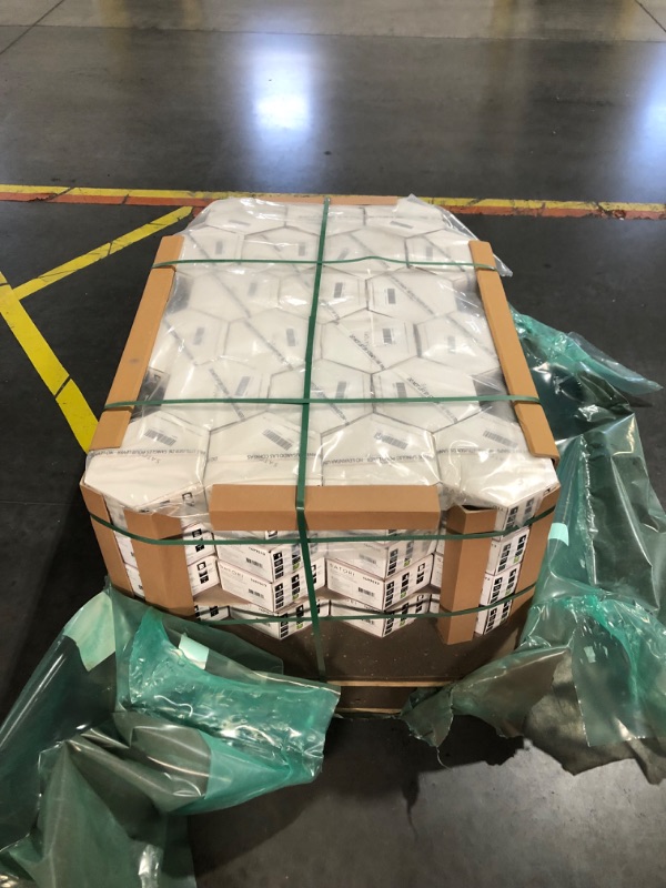 Photo 2 of ***NON REFUNDABLE. PALLET OF TILE- SOLD AS IS- TRUCK/TRAILER PICKUP ONLY***
Satori Nouveau Crema Hexagon 7-in x 8-in Matte Porcelain Encaustic Tile (0.28-sq. ft/ Piece)
10 Pieces per box.  84 boxes total on pallet
