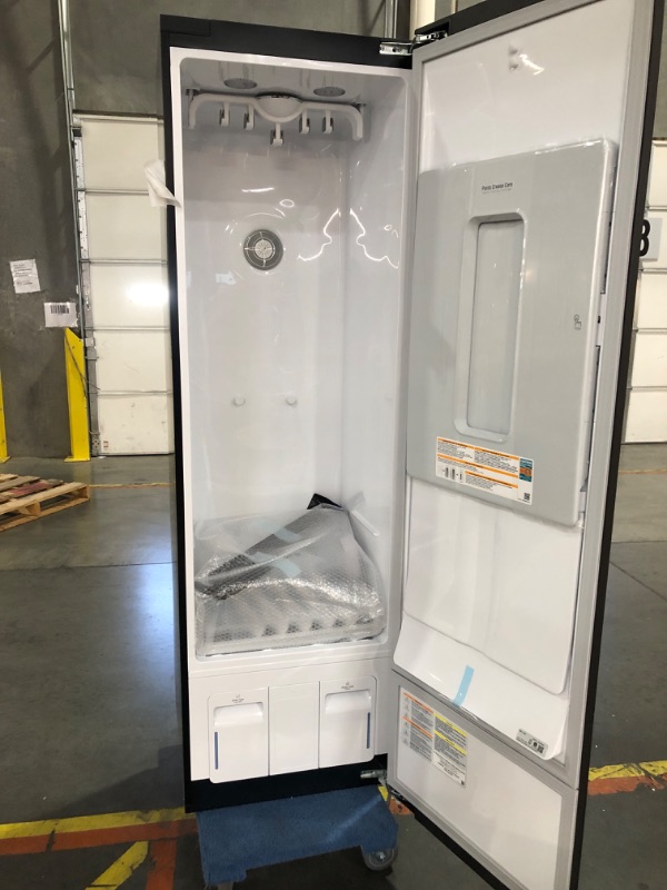 Photo 10 of ***ITEM HAS TWO DENTS ON THE BACK SIDE.  SEE PHOTOS***
***TRUCK/TRAILER PICK UP RECOMMENDED***
LG Styler Steam Closet with TrueSteam Technology and Exclusive Moving Hangers (S5WBC), Cream White
Keep Things Clean, Deodorize & Freshen with Chemical-free Tru