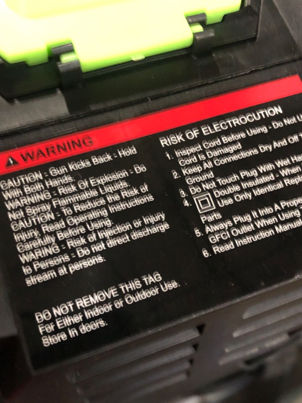 Photo 5 of (important)(not functional)(sold for parts only)PowRyte Electric Pressure Washer with Hose Reel, Foam Cannon, 4 Different Pressure Tips