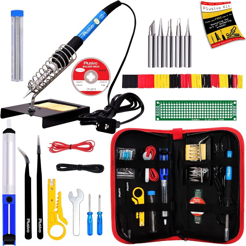 Photo 1 of **NON-REFUNDABLE, PARTS ONLY**
Soldering Iron Kit, 60W Soldering Iron Adjustable Temperature, 2 pcs Interchangeable Soldering Iron Tips, Solder Wire