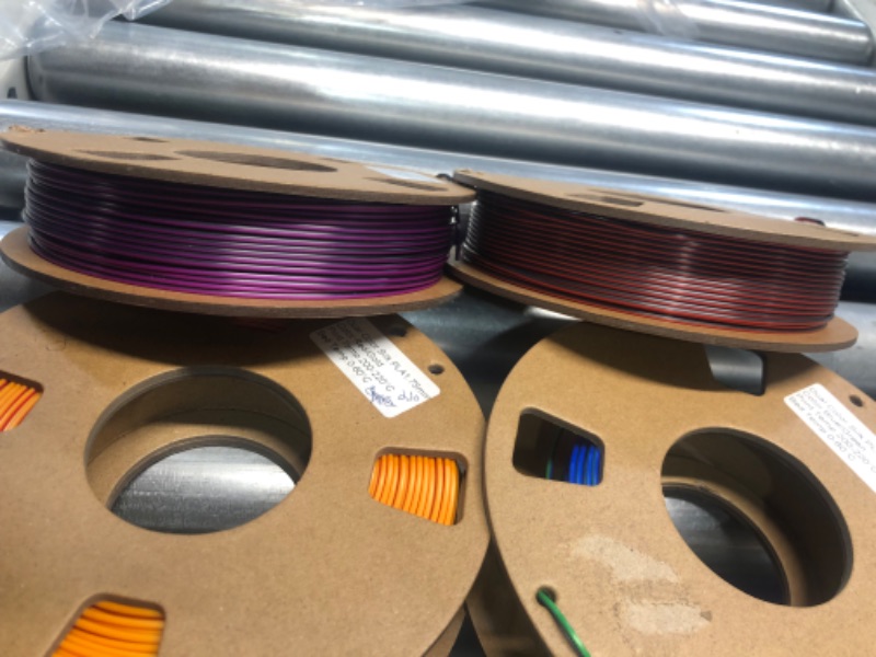 Photo 2 of Stock photo for reference
Silk PLA Filament 1.75mm Tri Color Filament Set, TRONXY 3D Printer Filament PLA Tri Color Extrusion 