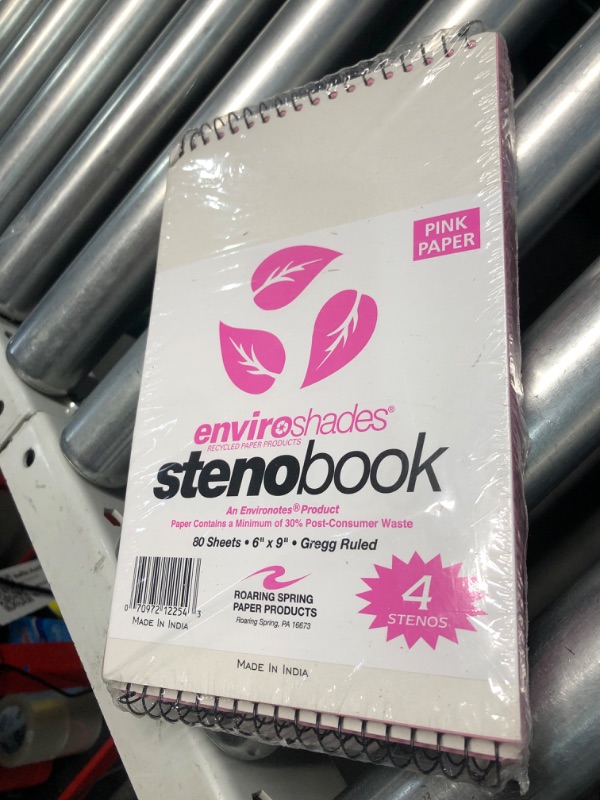 Photo 4 of Enviroshades Steno Gregg Ruled Pink Paper - 4 pack