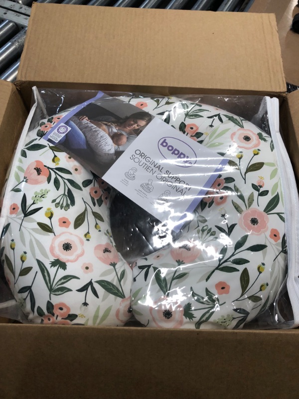 Photo 1 of Boppy Nursing Pillow and Positioner—Original | Pink Garden Flowers | Breastfeeding, Bottle Feeding, Baby Support | 