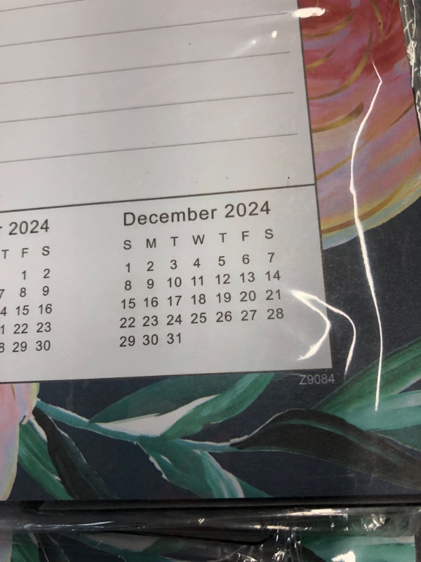 Photo 3 of Desk Calendar 2024 - Large Desk Calendar 2024, Jan. 2024 - Dec. 2024, 22" x 17", with 2 Corner Protectors Floral