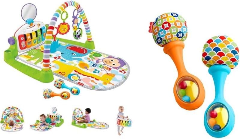 Photo 1 of ** STOCK PHOTO JUST A REFRENCE**
Fisher-Price Baby Playmat Deluxe Kick & Play Piano Gym Learning Toy & 2 Maracas Soft Rattles for Newborn to Toddler Play Ages 0+ Months