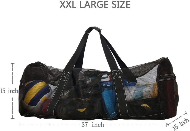 Photo 4 of (READ FULL POST) XXL Mesh Dive Bag for Scuba or Snorkeling - Diving Snorkel Gear Bags - Extra Large Beach Bags and Totes with Zipper and Pockets - Oversized Beach Duffle Bag Ideal for Your Pool Trip