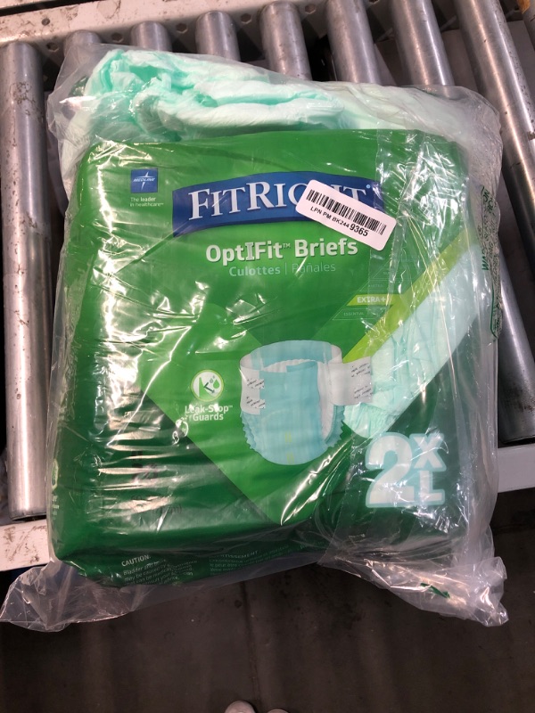 Photo 2 of ***MISSING ITEM***FitRight OptiFit Extra+ Adult Diapers with leak stop guards, Disposable Incontinence Briefs with Taps, Moderate Absorbency, XX-Large, 60''-70'', 20 Count (Pack of 4)
