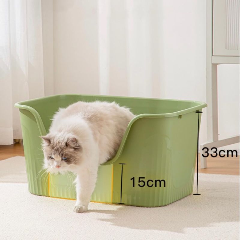 Photo 4 of (READ FULL POST) Extra Large Litter Box with High Sides 25.27" Lx17.83 Wx13.11 H,Anti-Splashing Kitty Litter Box,Tool-Free Assembly,Multi Cat Litter Box,Jumbo Litter Box (Grey)