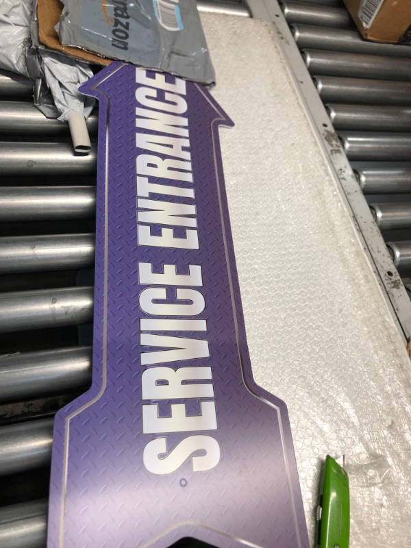 Photo 1 of SignMission Service Entrance Arrow Sign | Indoor/Outdoor | Direction Arrow Sign Funny Home Décor for Garages, Living Rooms, Bedroom, Offices Plastic Sign 