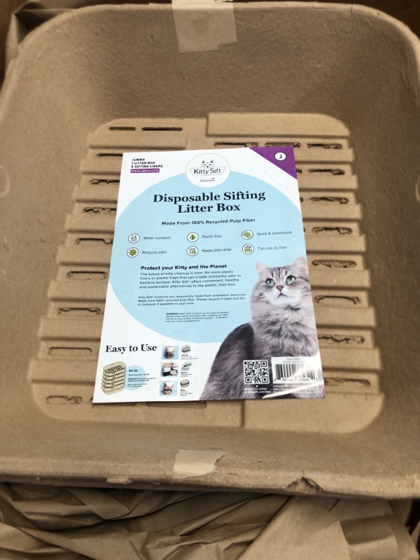 Photo 2 of (see all images) Kitty Sift (5-Pack) Disposable Cat Litter Box, Sustainable