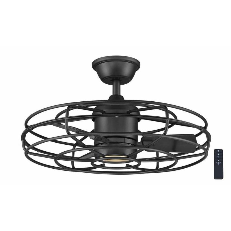 Photo 1 of ***USED - MISSING HARDWARE  UNABLE TO VERIFY FUNCTIONALITY***
Heritage Point 25 in. Indoor/Outdoor Matte Black Fandelier Ceiling Fan with Adjustable White LED with Remote Included
