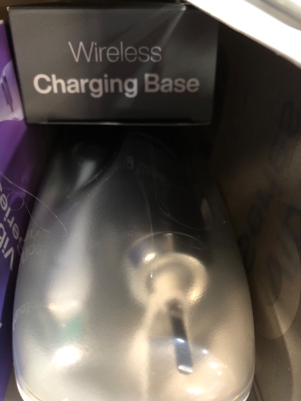 Photo 1 of (Charcoal Metallic) - Aquasonic Vibe Series Ultra Whitening Electric Toothbrush - 8 Dupont Brush Heads & Travel Case Included