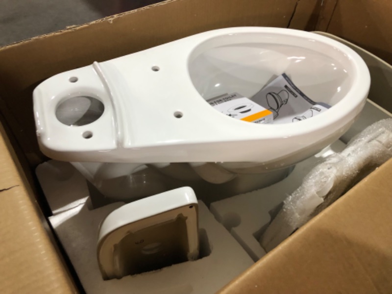 Photo 4 of ***USED - LIKELY MISSING PARTS - UNABLE TO VERIFY FUNCTIONALITY***
XUJMK 29 in. Elongated Toilet Bowl in White, Double Flush Elongated Toilet for Bathroom