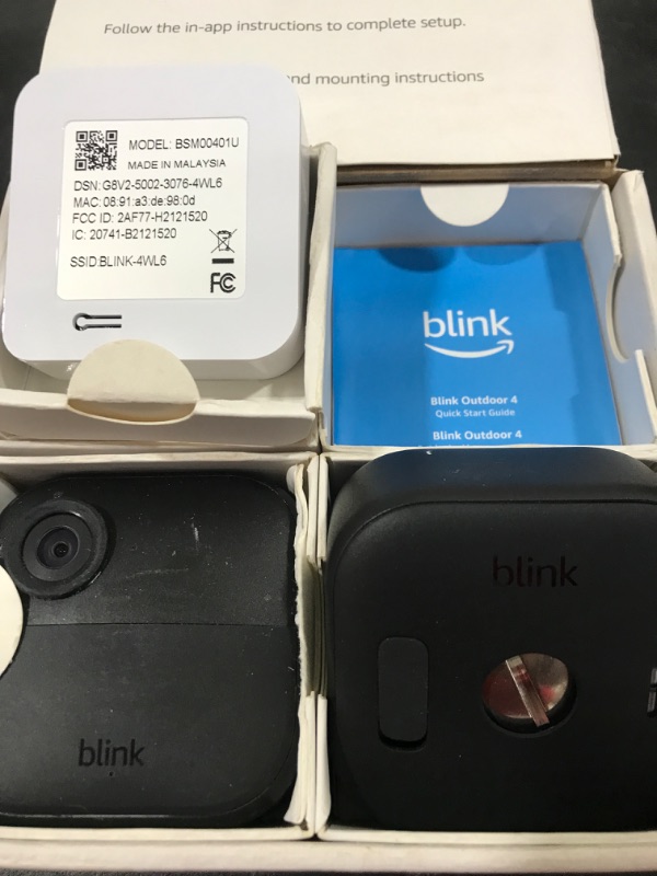Photo 4 of Blink Outdoor 4 (4th Gen) – Wire-free smart security camera, two-year battery life, two-way audio, HD live view, enhanced motion detection, Works with Alexa – 2 camera system Camera (2-years battery life) 2 Camera System