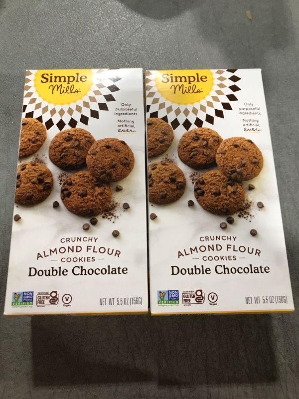 Photo 2 of Simple Mills Crunchy Double Chocolate Cookies - 5.5 oz box ( 2 ) 