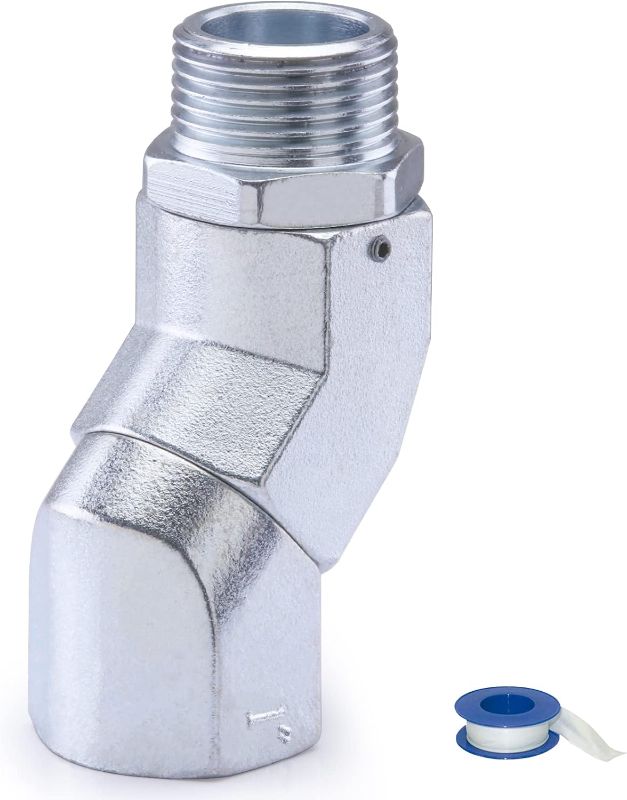 Photo 1 of 1 in Universal Connector, Fuel Transfer Hose Swivel Connector 1-inch NPT Adapter for Fuel Nozzle Fuel Transfer Tank