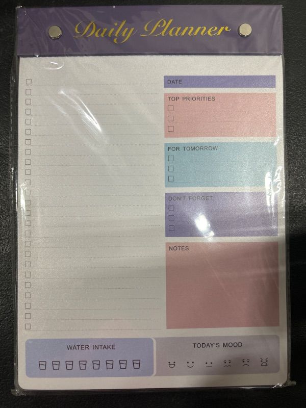 Photo 1 of ALKALO To Do List Pad, Undated Daily Planner Notepad with 80 Sheets, 7" X 10" Tear Off Task Planning Pad with Checklist, To Do List Notepad for Work Office Home