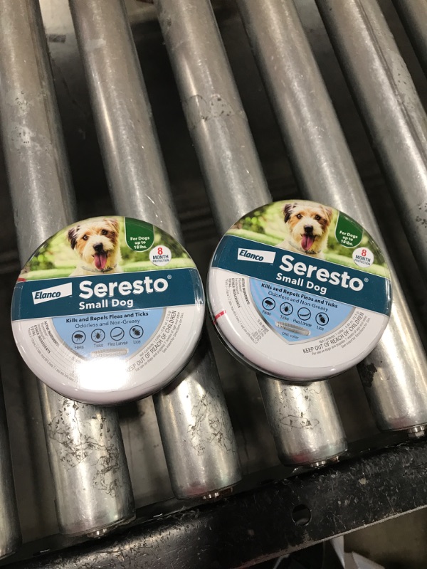 Photo 2 of Seresto Small Dog Vet-Recommended Flea & Tick Treatment & Prevention Collar for Dogs Under 18 lbs. | 2 Pack
