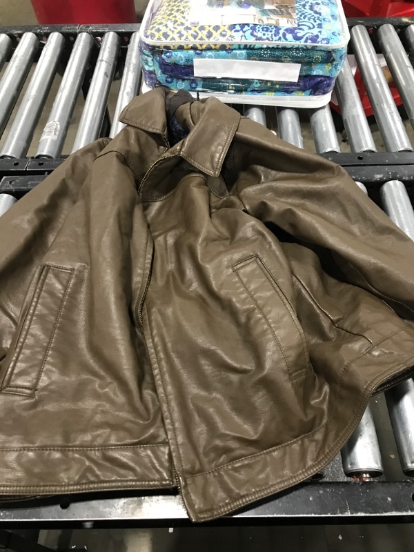 Photo 2 of *SECURITY SENSOR IS ATTACHED TO INNER CHEST POCKET. *Tommy Hilfiger Men's Classic Faux Leather Jacket LARGE