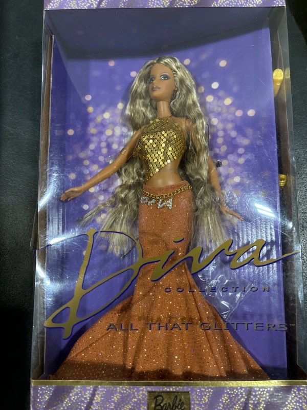 Photo 2 of All That Glitters Barbie Doll Diva Collection 2002