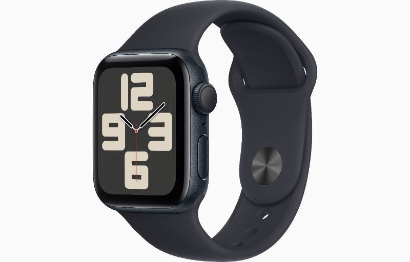 Photo 1 of Apple Watch SE (2nd Gen) [GPS + Cellular 40mm] Smartwatch with Midnight Aluminum Case with Midnight Sport Band S/M. Fitness & Sleep Tracker, Crash Detection, Heart Rate Monitor Midnight Aluminium Case with Midnight Sport Band 40mm S/M - fits 130–180mm wri