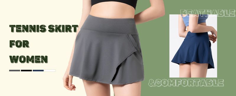 Photo 1 of [Size L] Chilylori Skorts for Women Tennis Skirt for Women Golf Skirts Tennis Clothes Women Pleated Tennis Skirt Athletic Skirt- Grey