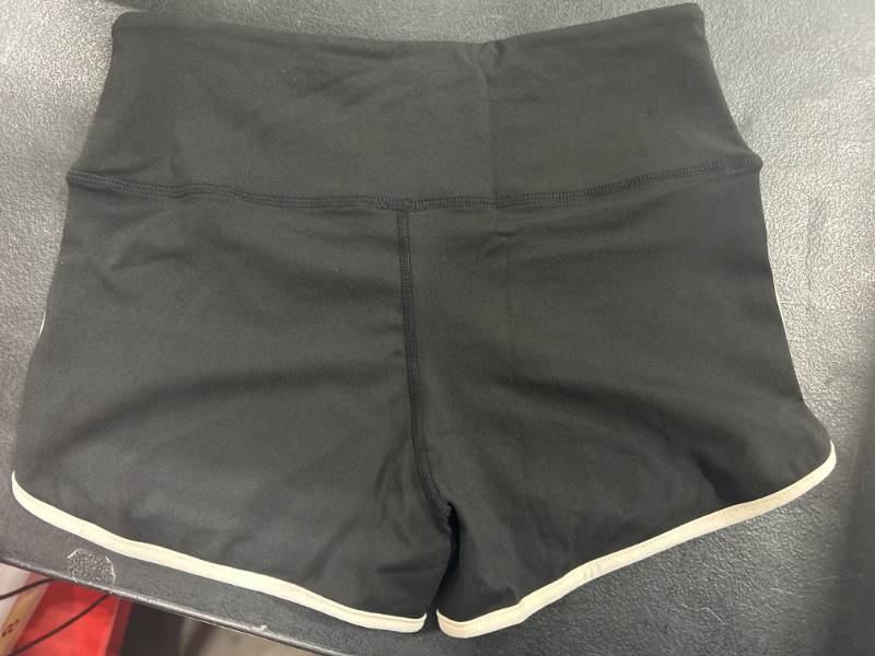 Photo 1 of CHRLEISURE Workout Booty Spandex Shorts for Women, High Waist Soft Yoga Shorts (3" WhiteBlack, M)