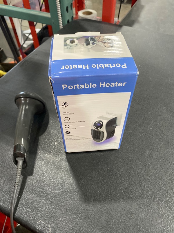 Photo 1 of Portable Plug in Heater, 500W Electric Small Space Heater Indoor with Overheat Protection, Adjustable Electronic Thermostat, Precise LED Display Plug in Wall Heaters for Indoor Use White10