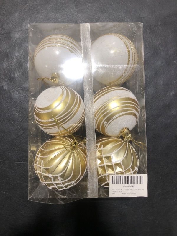 Photo 1 of 12 ORNAMENTS CHRISTMAS WHITE AND GOLD