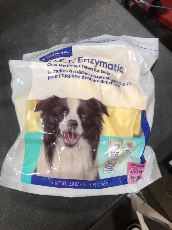 Photo 2 of Virbac CET Enzymatic Oral Hygiene Chews for Dogs NEW Medium---EXP 11/2026