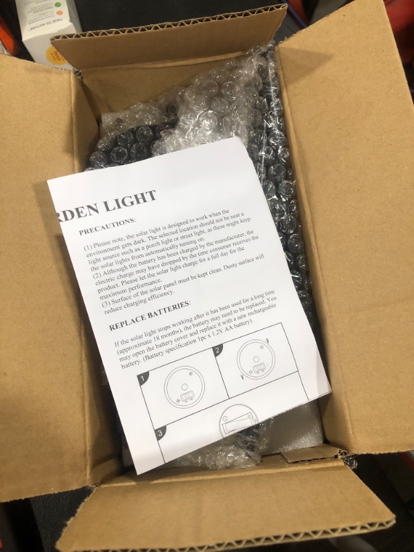 Photo 1 of 2 Pack Solar Garden Lights Ourdoor,Clear Glass Flower Bones Garden Decor Light Waterproof Solar Lights for Yard,Mom Gifts Housewarming Gift 