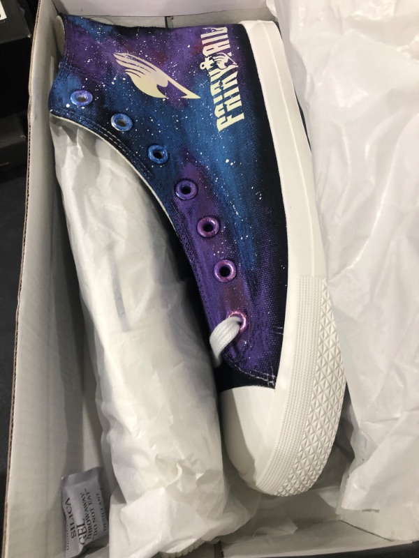 Photo 2 of Fairy Tail High Top Canvas Shoes Anime Fans Luminous Hand Painted Sneakers 9 Women T-zii01hy