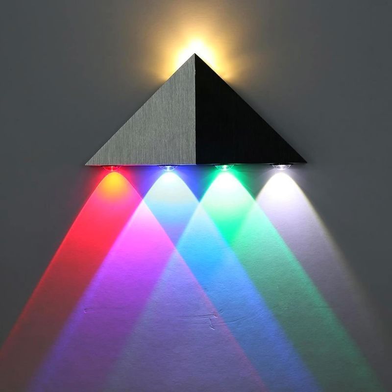 Photo 1 of Up Down Wall Lights LED Hardwired Modern Sconce Spotlight Lighting Triangle Shape Mini Lamp for Theater Movie Room, Multiple Color 5W
