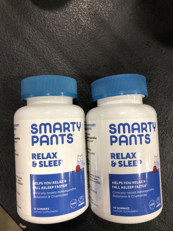 Photo 1 of 2 Pack - SMARTY PANTS RELAX AND SLEEP GUMMIES. EXP:04/21/24