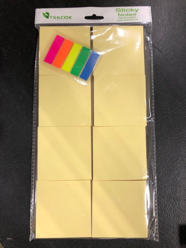 Photo 2 of (16 Pack) Sticky Notes 3x3 in Canary Yellow, Clean Removal, Recyclable, Self-Stick Pads, Easy to Post for Home, Office, Notebook