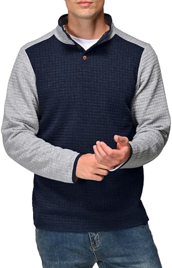 Photo 1 of Dizoboee Mens Waffle Henley Long Sleeve Shirts Casual Pullover Shirts Medium