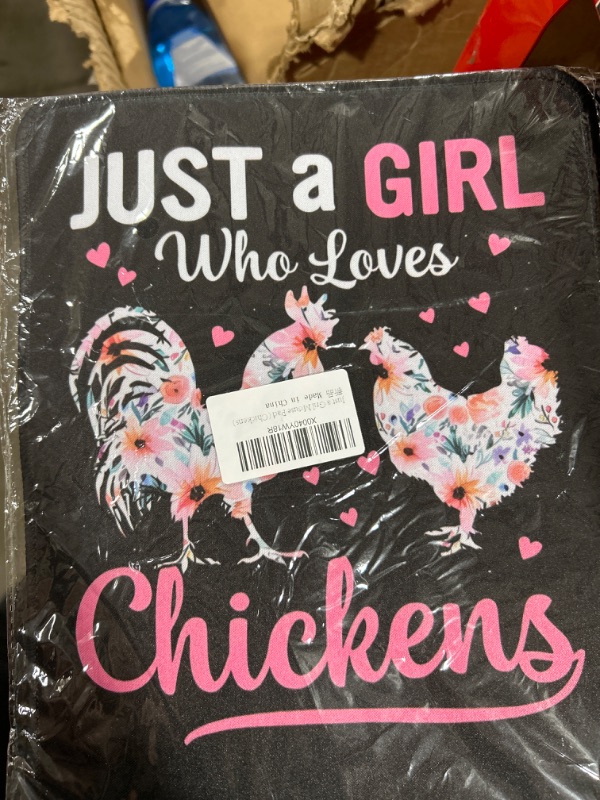 Photo 1 of Just a Gril Mouse Pad (Chickens)