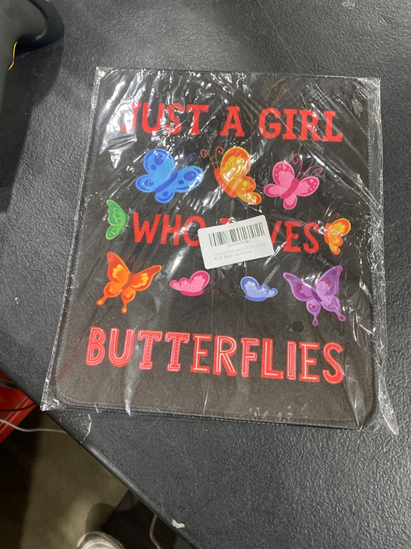 Photo 2 of Just a Gril Mouse Pad (Butterflies)