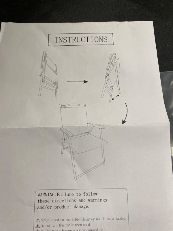 Photo 1 of 2 PCS FOLDABLE CHAIRS